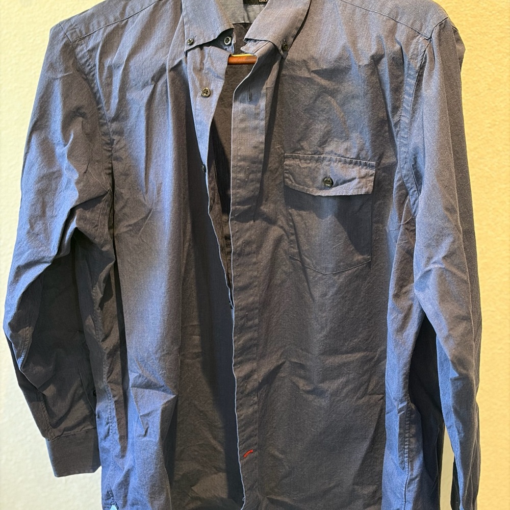 Men's Blue Button-Down Shirt